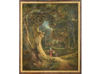19th C. Oil, Forest Landscape (CTF10)