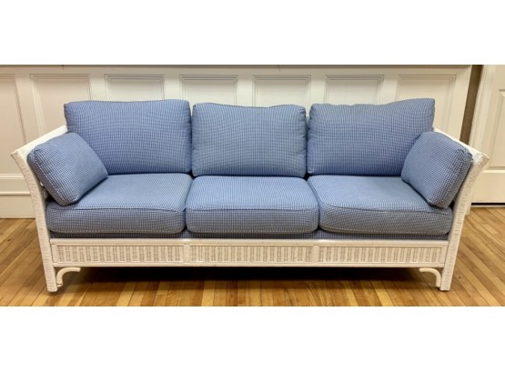 Beautifully Upholstered Wicker Sofa, 2 Of 2 (CTF20)