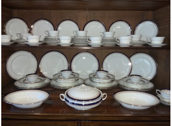 Aynsley 'Leighton' Cobalt Banded China Service (CTF30)