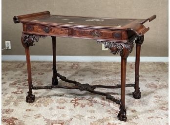 MOP Inlaid Carved Chinese Scholar's Table (CTF20)