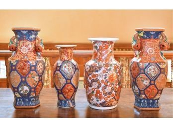 Chinese Imari Palette Ceramic Vases (CTF40)
