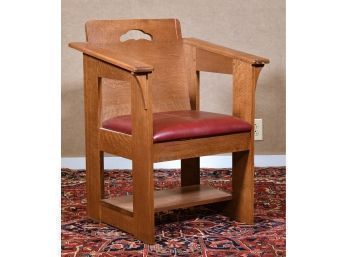 Modern Stickley Arts & Crafts Library Chair (CTF20)