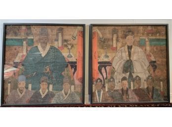 Pair Of Chinese Ancestor And Descendant Portraits (CTF20)