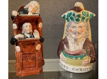 19th C Staffordshire, Judges And Toby Jug (CTF20)