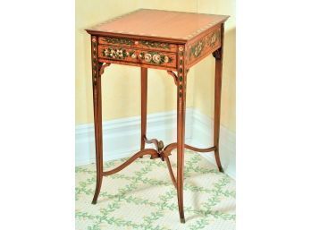 George III Style Painted Satinwood Table (CTF10)