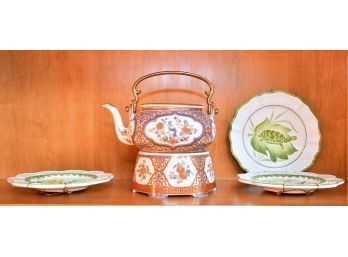 Kaiser Tea Pot & Italian Porcelain Plates (CTF20)