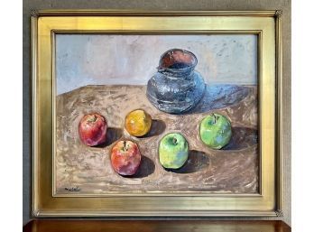 Modern Oil On Canvas, Still Life Of Fruit (CTF20)