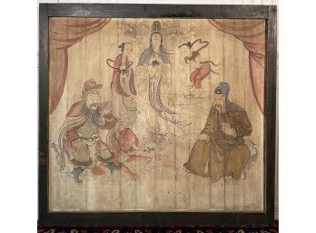 19th C. Chinese Painting On Wood Panel (CTF20)