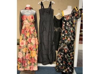 Carolina Herrera & Bill Blass Dresses, 4pcs. (CTF10)