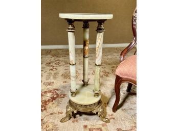 Vintage Onyx And Brass Stand (CTF20)