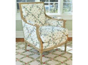 Christopher Norman Louis XVI Style Bergere Chair Scalamandre Upholstery (CTF30)