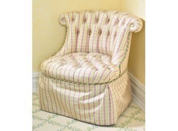 Baker Boudior Scalamandre Upholstered Chair (CTF10)