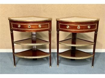 Pair Of 19th C. French Louis XVI Corner Stands (CTF20)