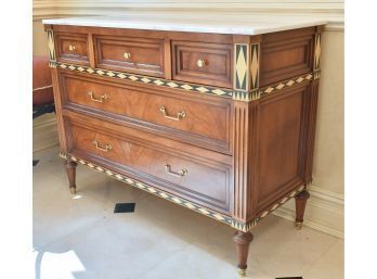 Louis Mittman French Style Marble Top Commode (CTF30)