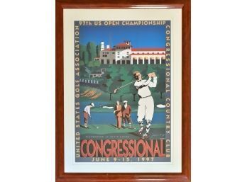 Bryon Huff Colored Litho, 97th US Open At Congressional (CTF10)