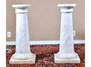 Pr. White Marble Columns From Danby VT Quarry (CTF100)