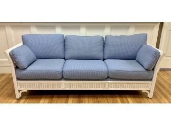 Beautifully Upholstered Wicker Sofa, 2 Of 2 (CTF20)