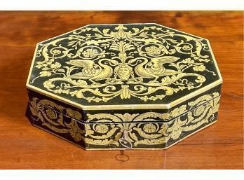 Early 19th C. Paint Decorated English Regency Card Box (CTF10)