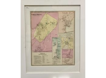 Vintage Map Of Greenwich, CT (CTF10)