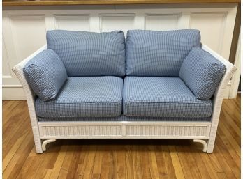 Upholstered Wicker Love Seat (CTF20)