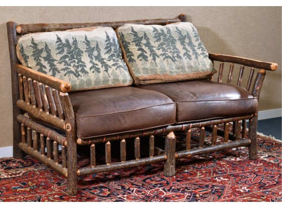Exceptional Old Hickory Adirondack Settee (CTF50)