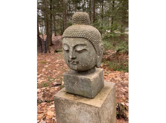 Cast Stone Buddha Head (CTF20)