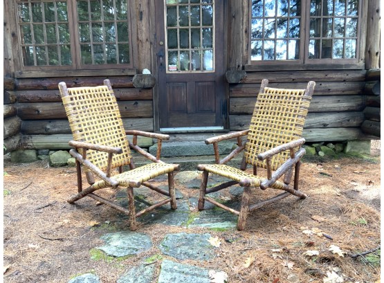 Antique Adirondack Hickory And Cane Chairs (CTF30)