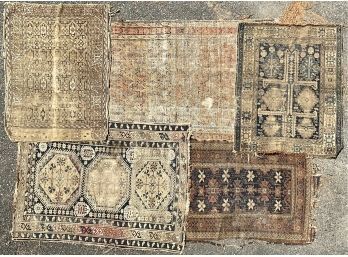 Five Antique Oriental Scatter Rugs (CTF20)