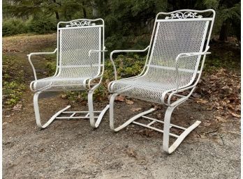 Vintage Steel Patio Chairs, Pair (CTF30)