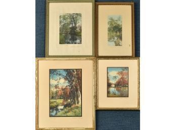 Four Wallace Nutting Hand Colored Photographs (CTF10)