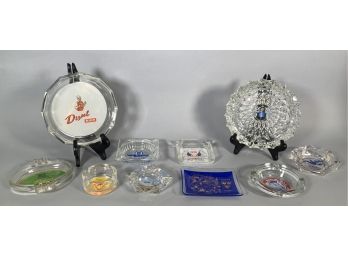 15 Assorted Glass Ash Trays 3 Of 3 (CTF20)