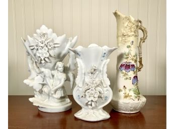 Victorian Porcelain, 3 Pcs