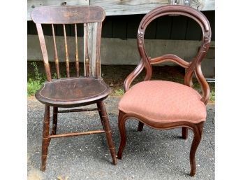 Two Vintage Side Chairs (CTF10)