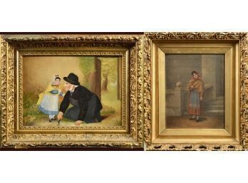 Two Victorian Paintings In Period Gilt Frames (CTF10)