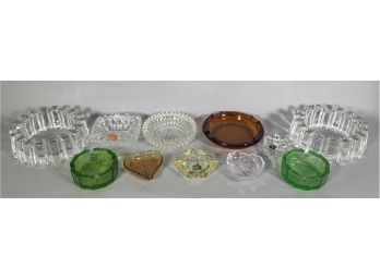 15 Assorted Glass Ash Trays, 2 Of 3 (CTF20)