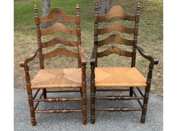 Two Ladder Back Arm Chairs (CTF20)