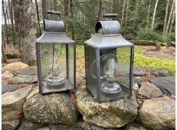 Pair Of Electrified Barn Lanterns (CTF20)