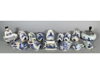 Dutch Porcelain Ash Trays, 15pcs. (CTF20)