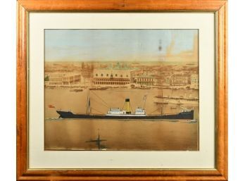 Vintage Painted Photograph, Ship Frank Goverdale (CTF10)