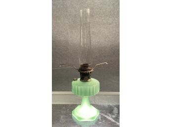 Green Moonstone Aladdin Lamp With Chimney (CTF20)