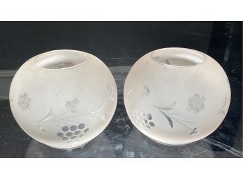 Pair Of Acid Etched Frosted Ball Shades (CTF20)