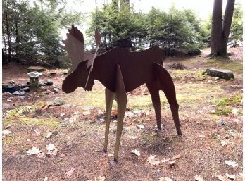 Artisan Made Large Size Steel Moose Sculpture (CTF40)