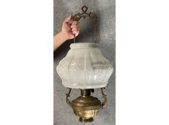 Antique Hanging Aladdin Lamp With Shade (CTF20)