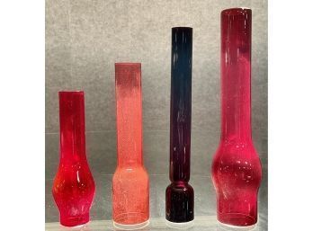 Cranberry To Ruby Red Lamp Chimneys (CTF20)
