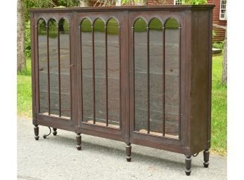 1920's Arched Glass Door Display/book Cabinet (CTF40)