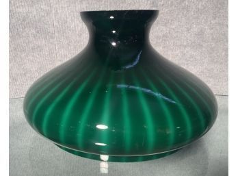 Antique Green Tiger Stripe Glass Lamp Shade (CTF10)