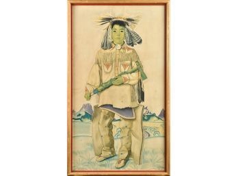 Vintage Winold Reiss Print, Native American Boy (CTF10)
