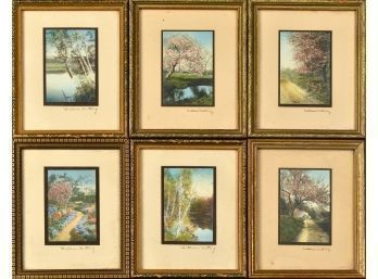 Six Small Wallace Nutting Hand-Colored Photographs (CTF10)