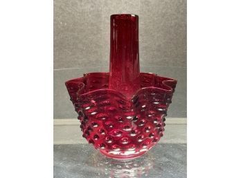 Ruby Red Lamp Shade With Matching Chimney (CTF20)