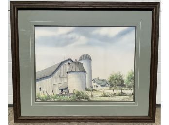 Edward Slade Watercolor, Hartland Wis. Farm (CTF10)